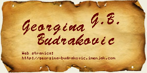 Georgina Budraković vizit kartica